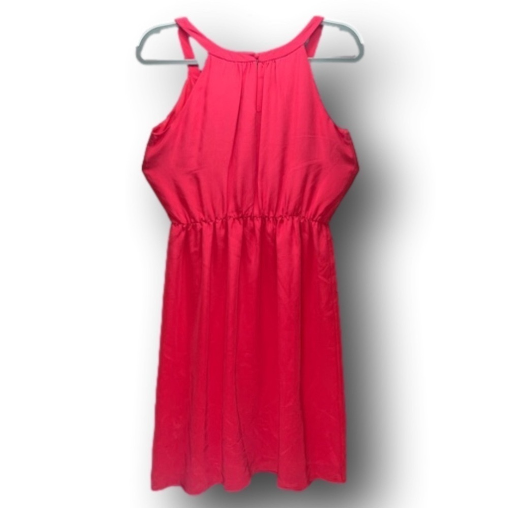 Suzi Chin for Maggy Boutique 100% Silk soft red ruffled dress - Picture 3 of 12